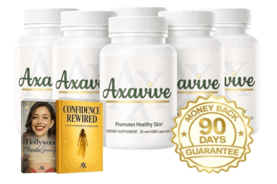 Axavive product final purchase offer showing complete skincare supplement package for daily wellness support