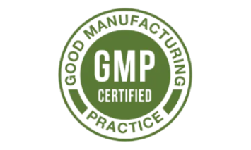 GMP certified seal representing quality control and production standards